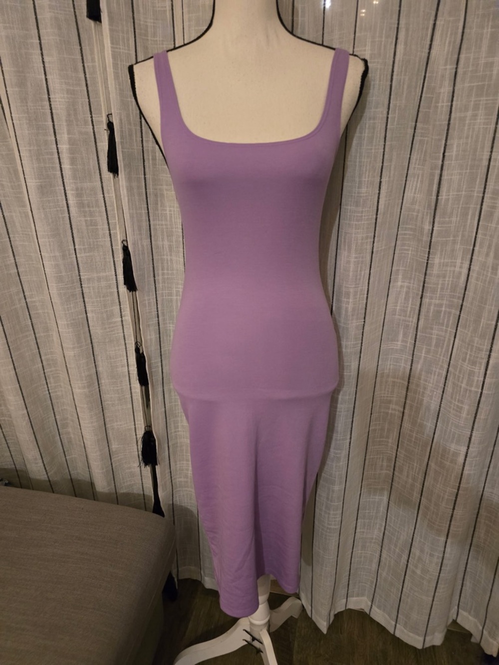 Zara Lavender Sleeveless Midi Dress